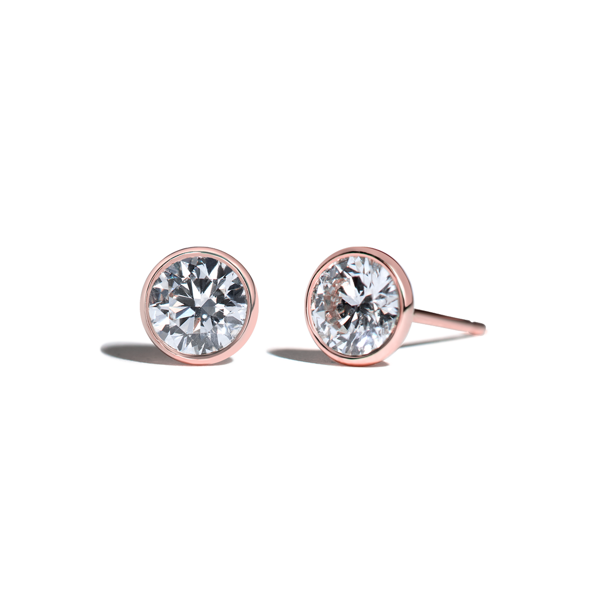 Bezel Diamond Studs