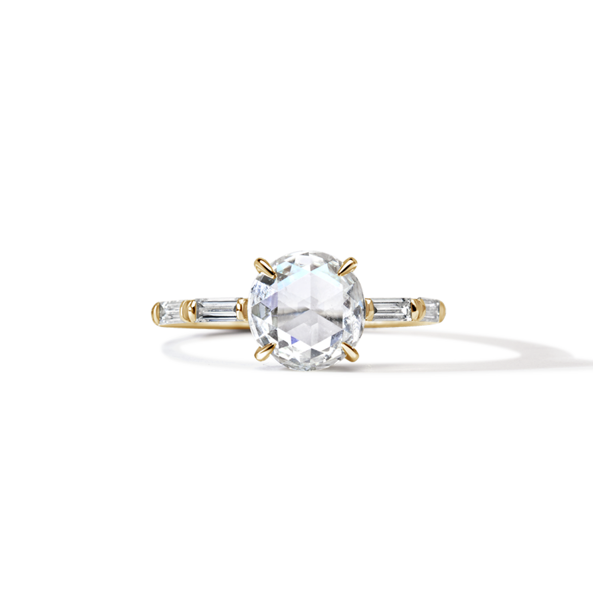 18K yellow Gold Rosecut Diamond