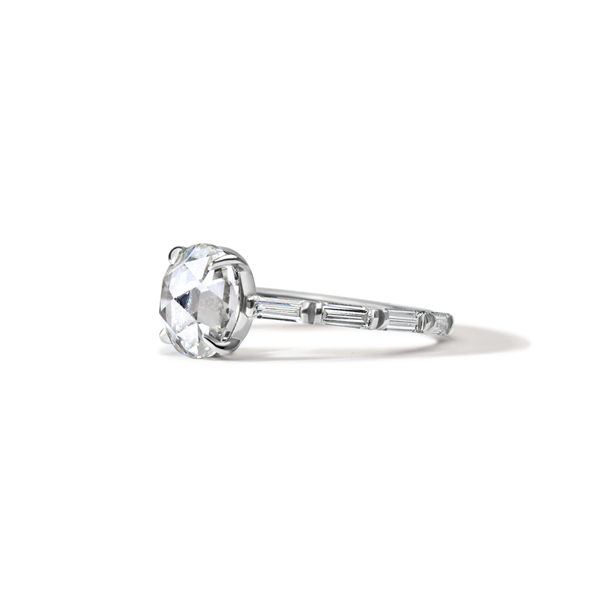 #color_18K White Gold #color_Platinum Rosecut Diamond