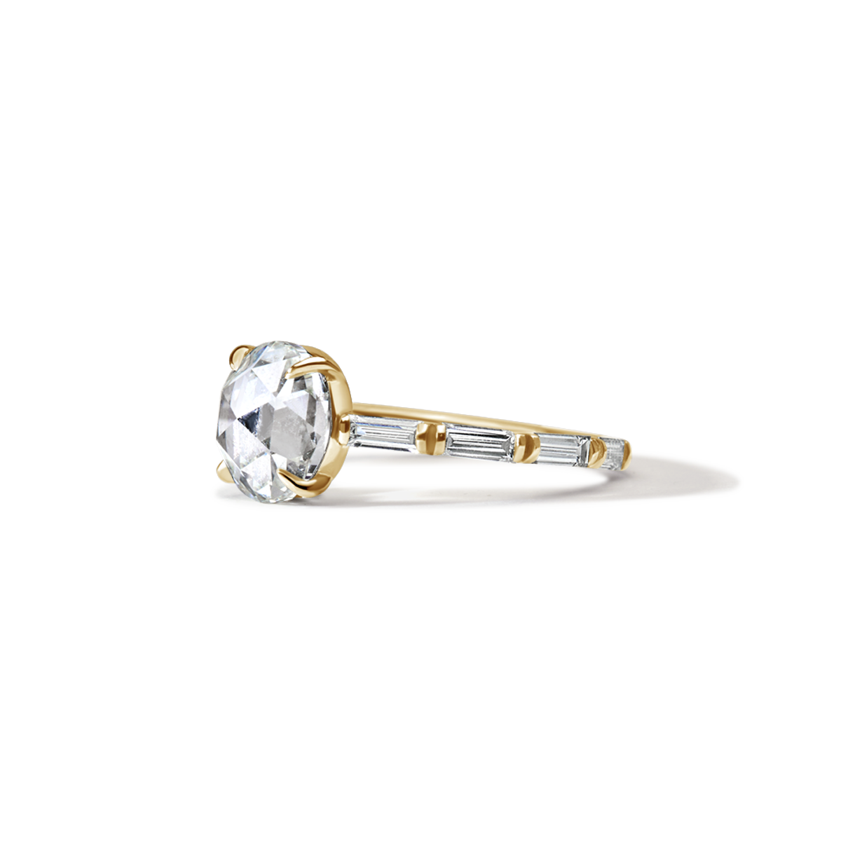 18K yellow Gold Rosecut Diamond