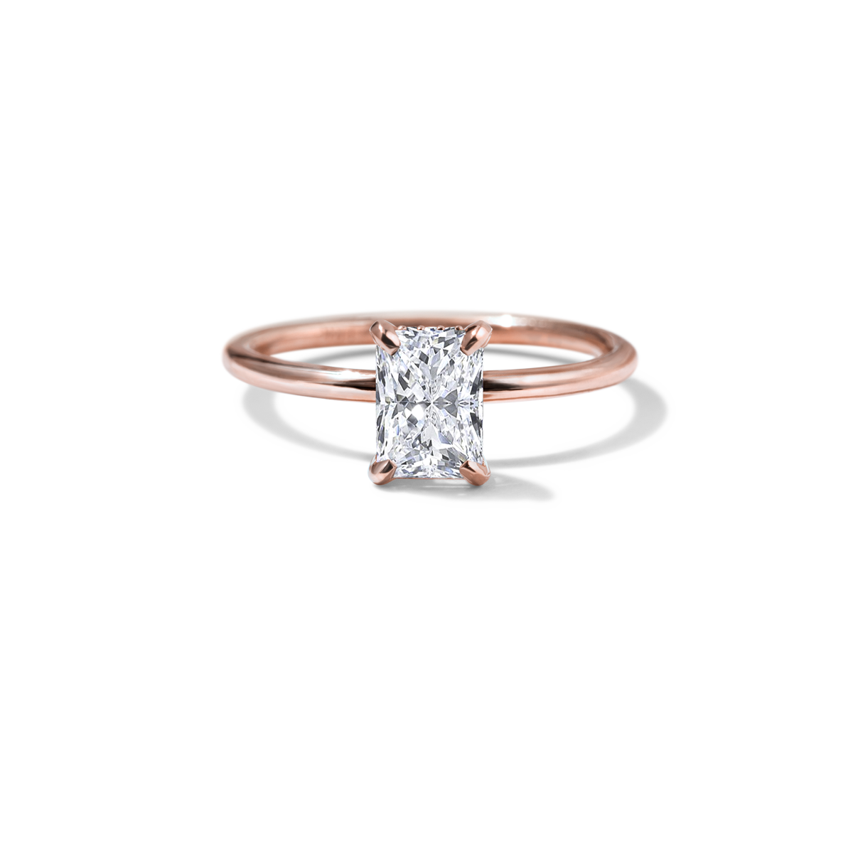 ILA #color_18K Rose Gold Radiant Engagement Ring