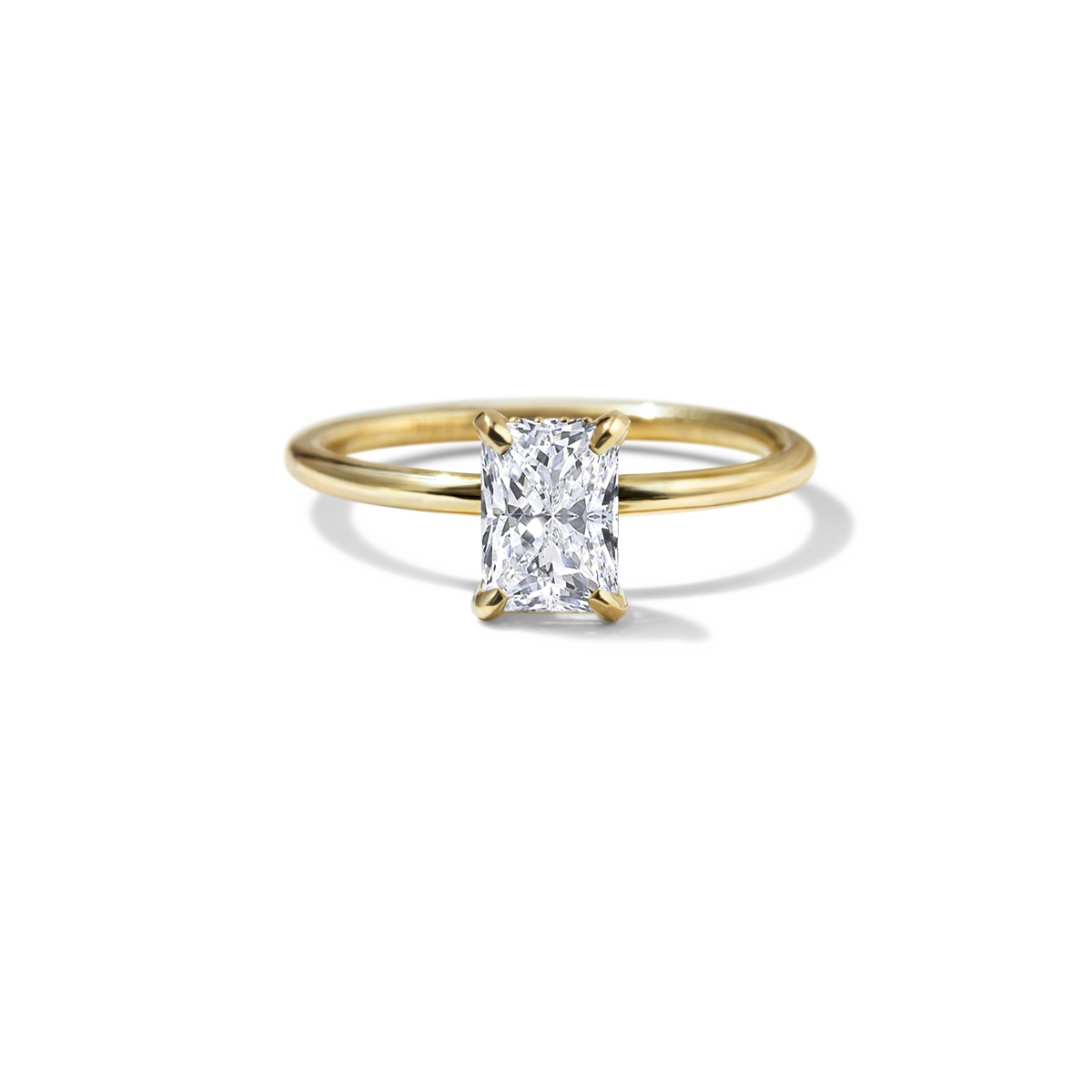 ILA #color_18K Yellow Gold Radiant Engagement Ring
