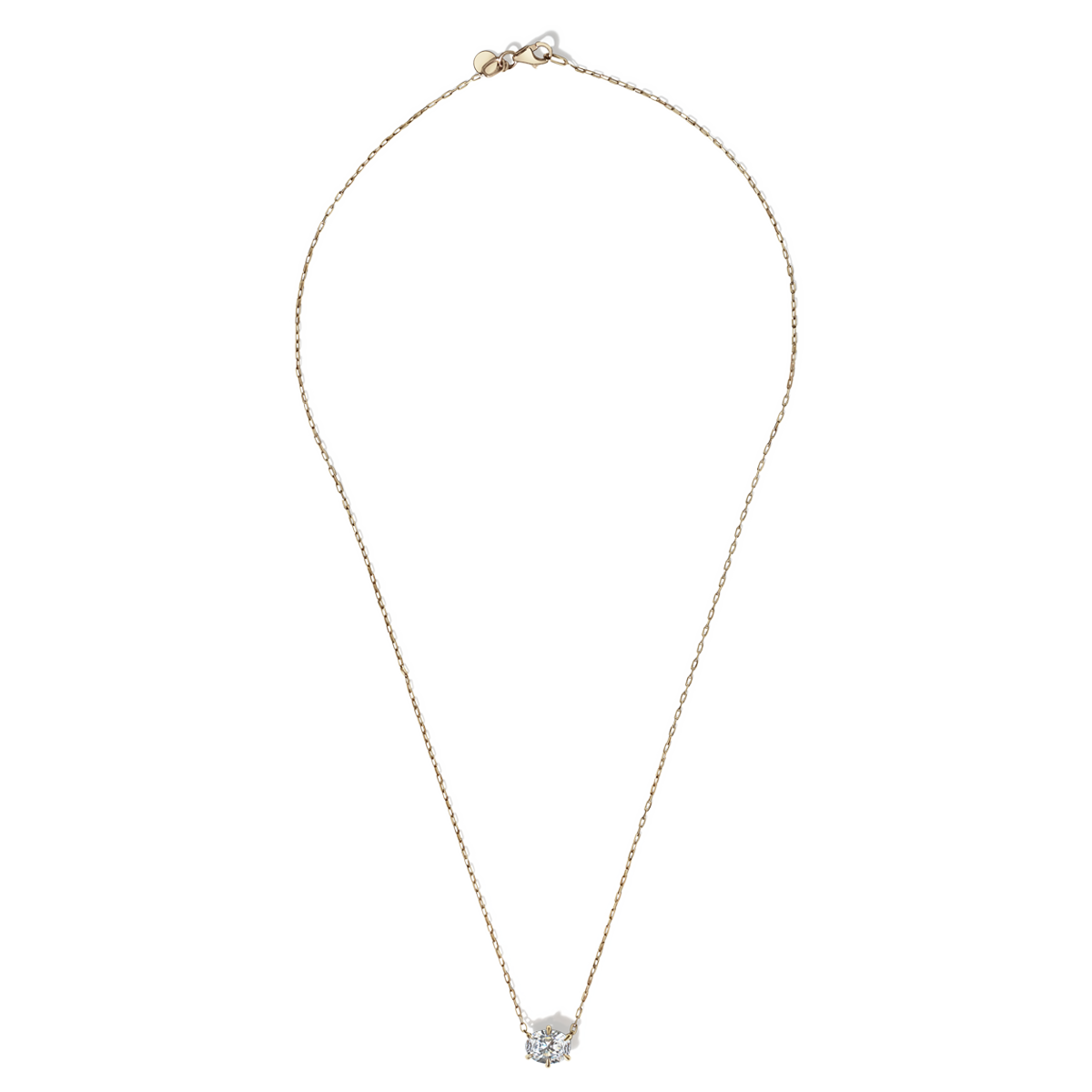 Oval Diamond Solitaire Pendant