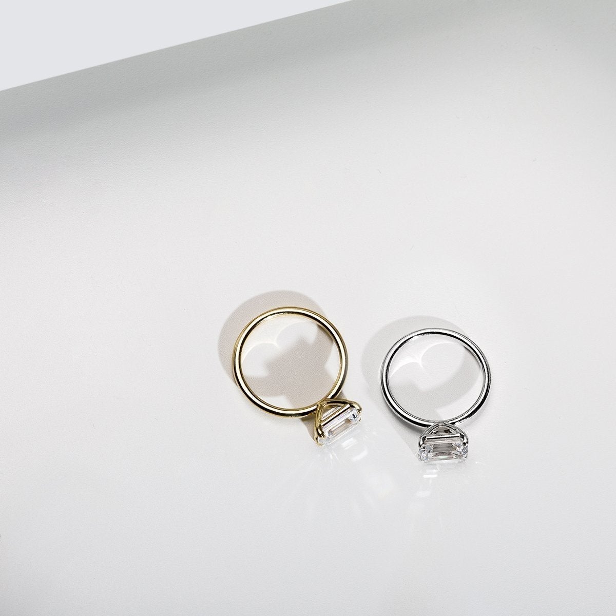 ILA Emerald Engagement Ring East West