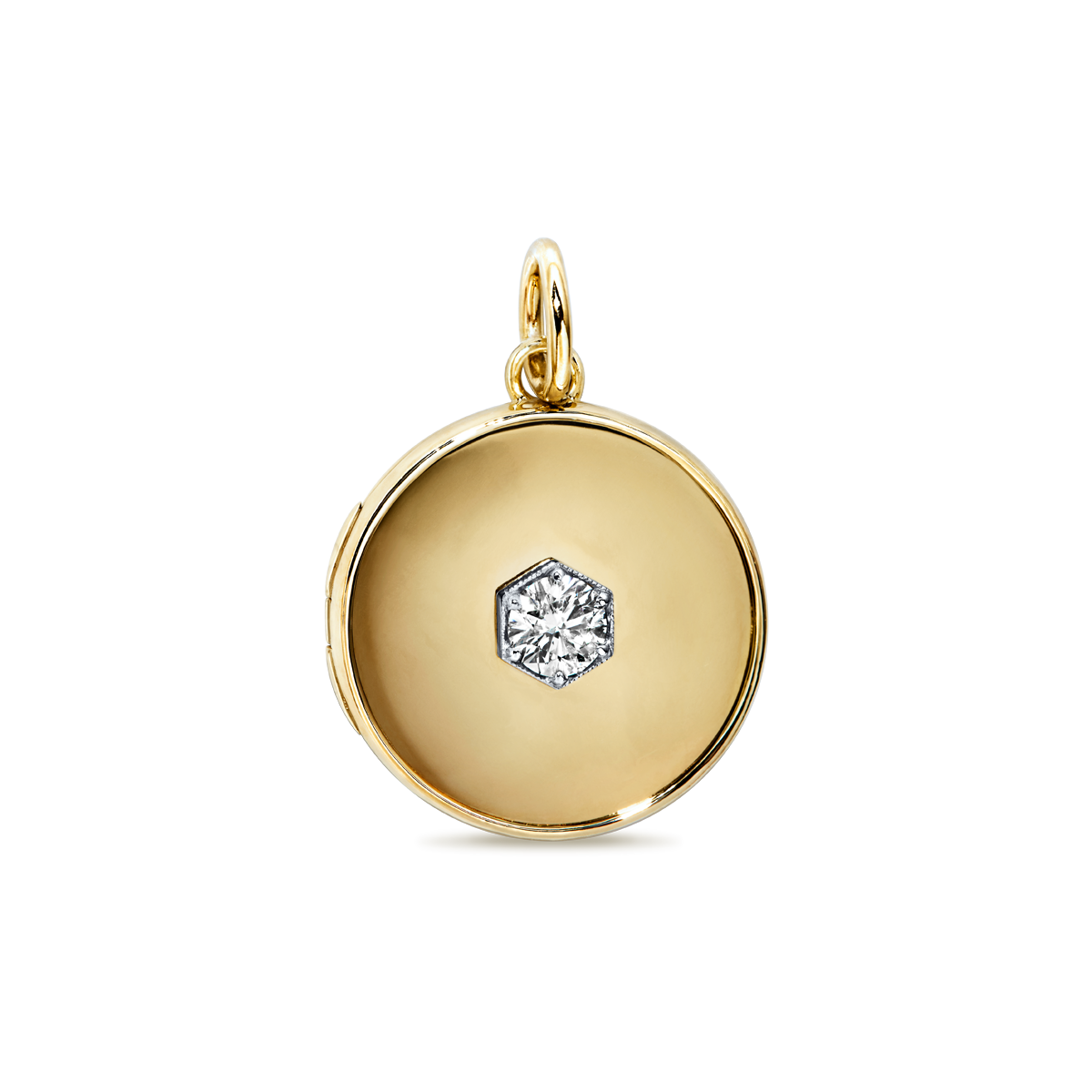 #color_14K Yellow Gold Locket Diamond