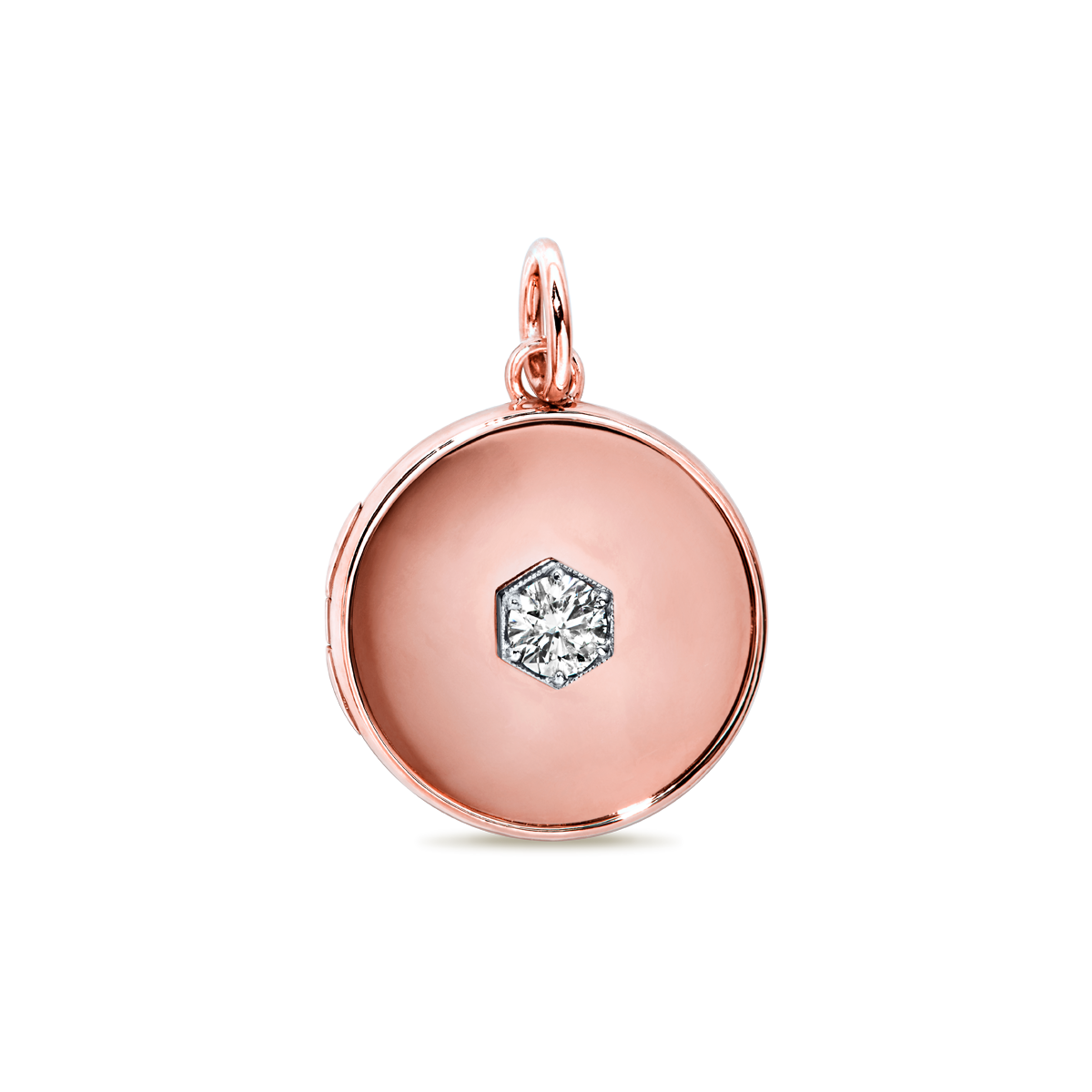 #color_14K Rose Gold Locket Diamond