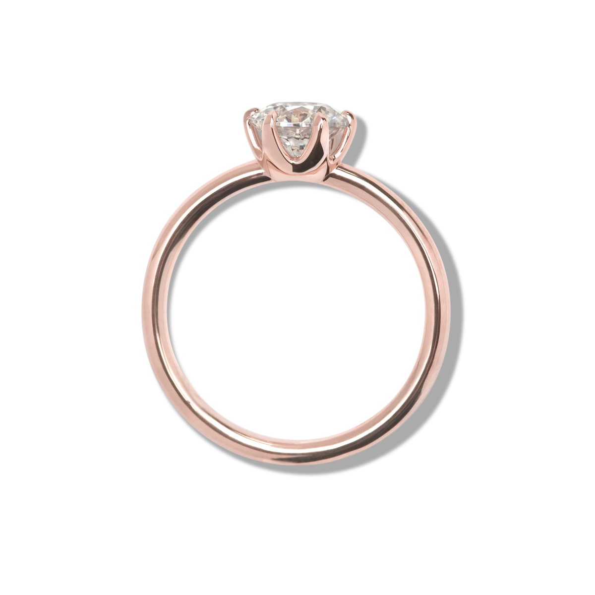 #color_18K Rose Gold Chispa Round Engagement Ring
