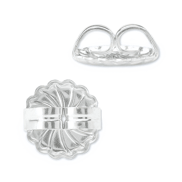 14K White Gold Earring Push Back