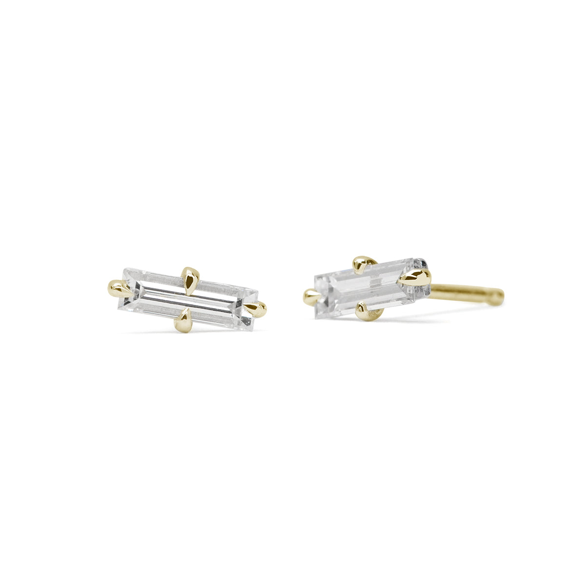 Elvin Baguette Diamond Studs