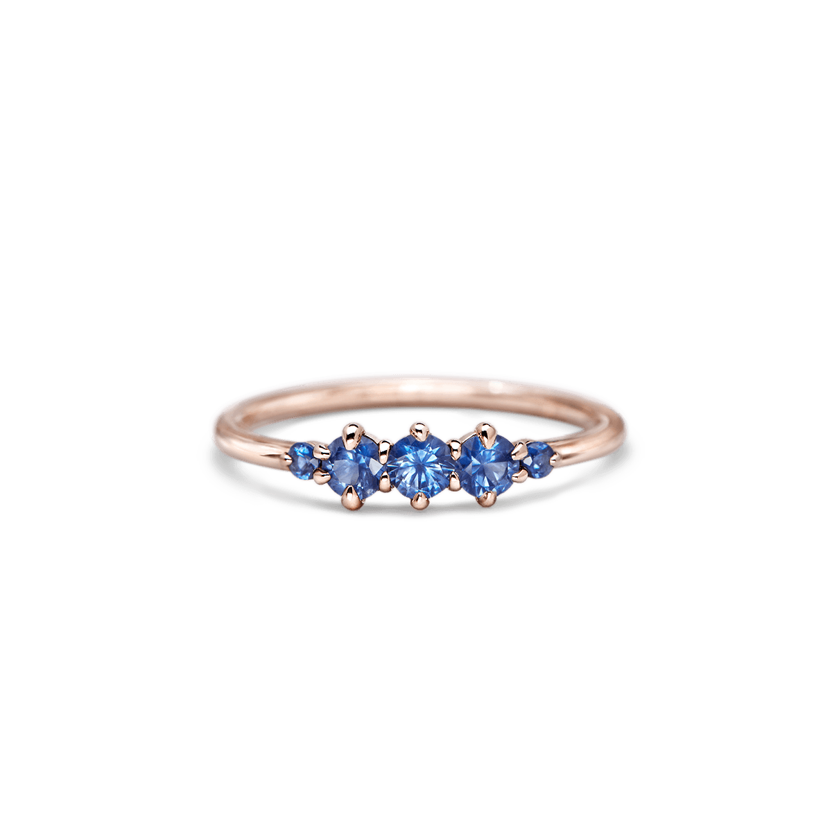 #color_14K Rose Gold Blue Sapphire Fashion Ring