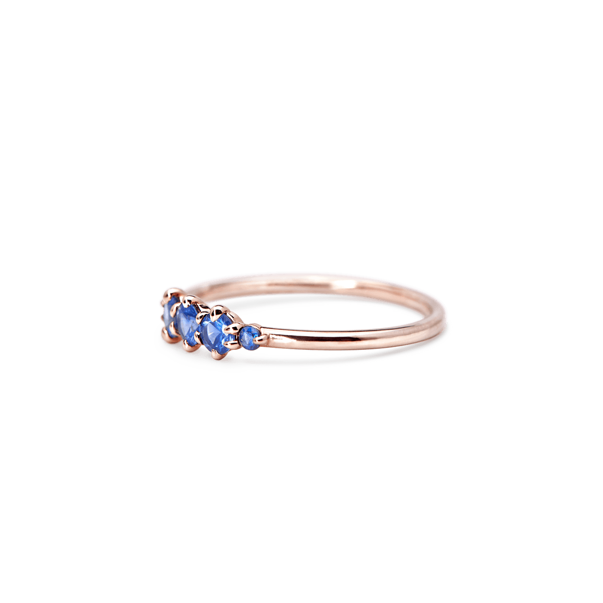 #color_14K Rose Gold Blue Sapphire Fashion Ring