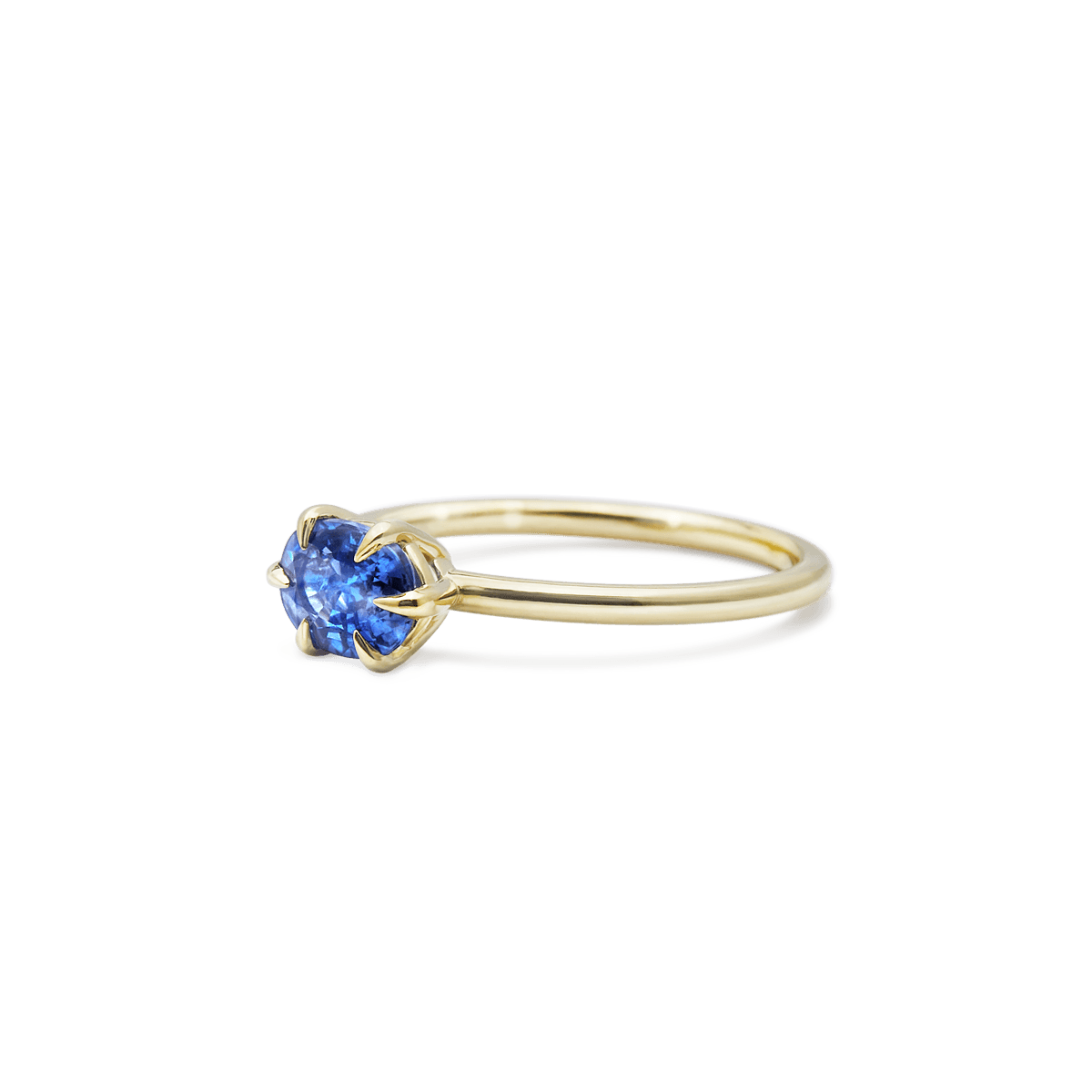 #color_18K Yellow Gold Blue Sapphire Oval Ring