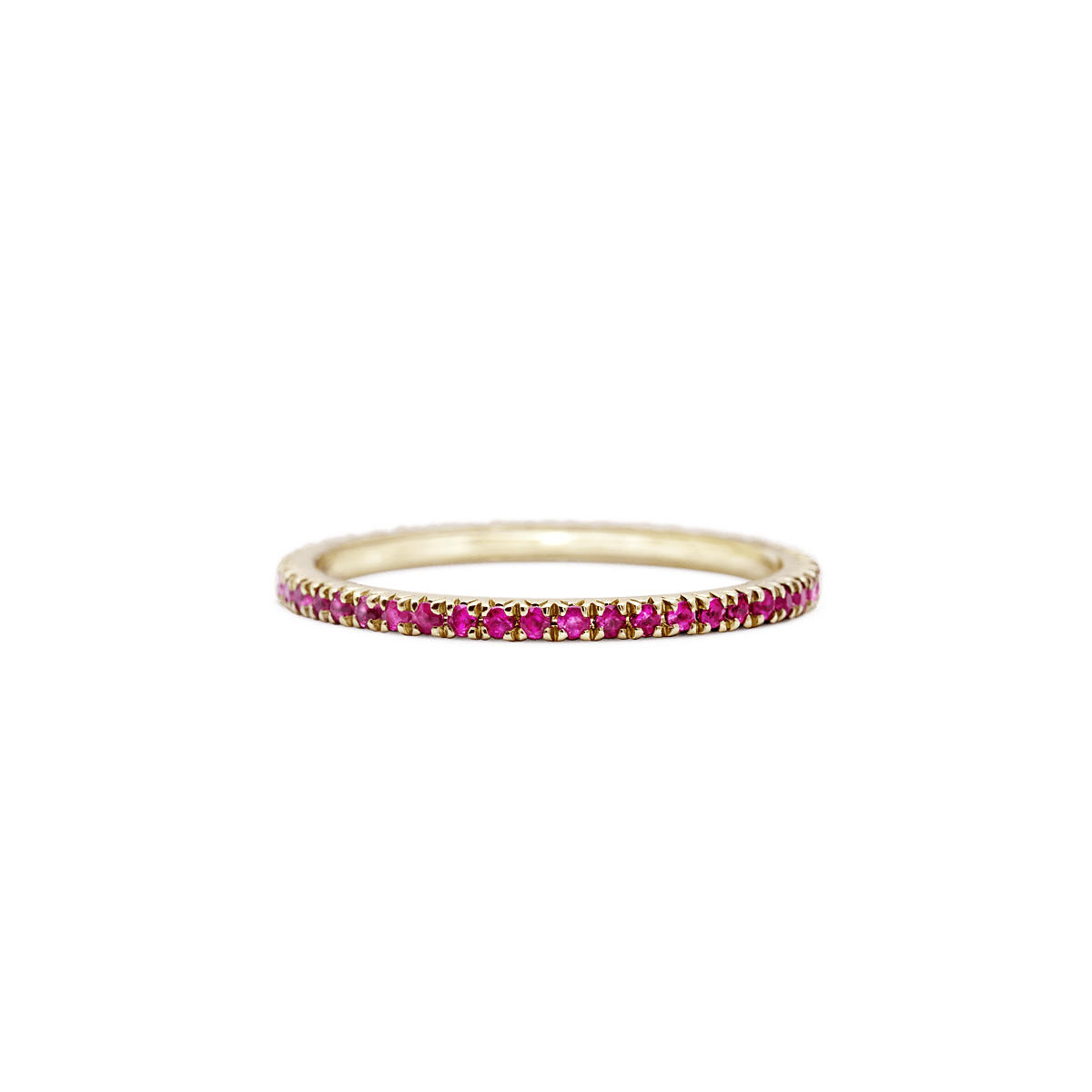 #color_14K Yellow Gold Ruby Eternity Ring
