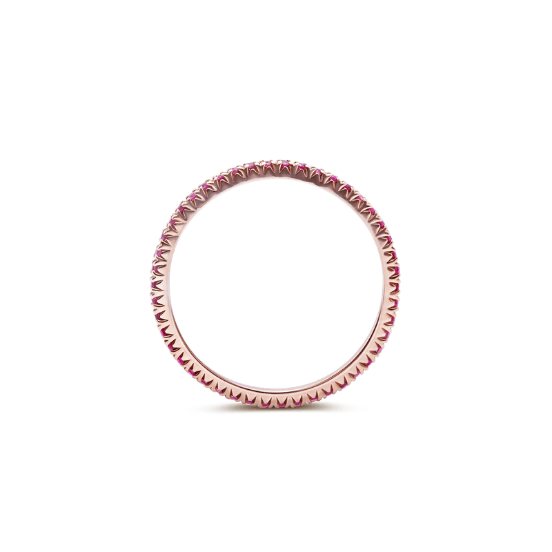 14K Rose Gold Ruby Eternity Ring