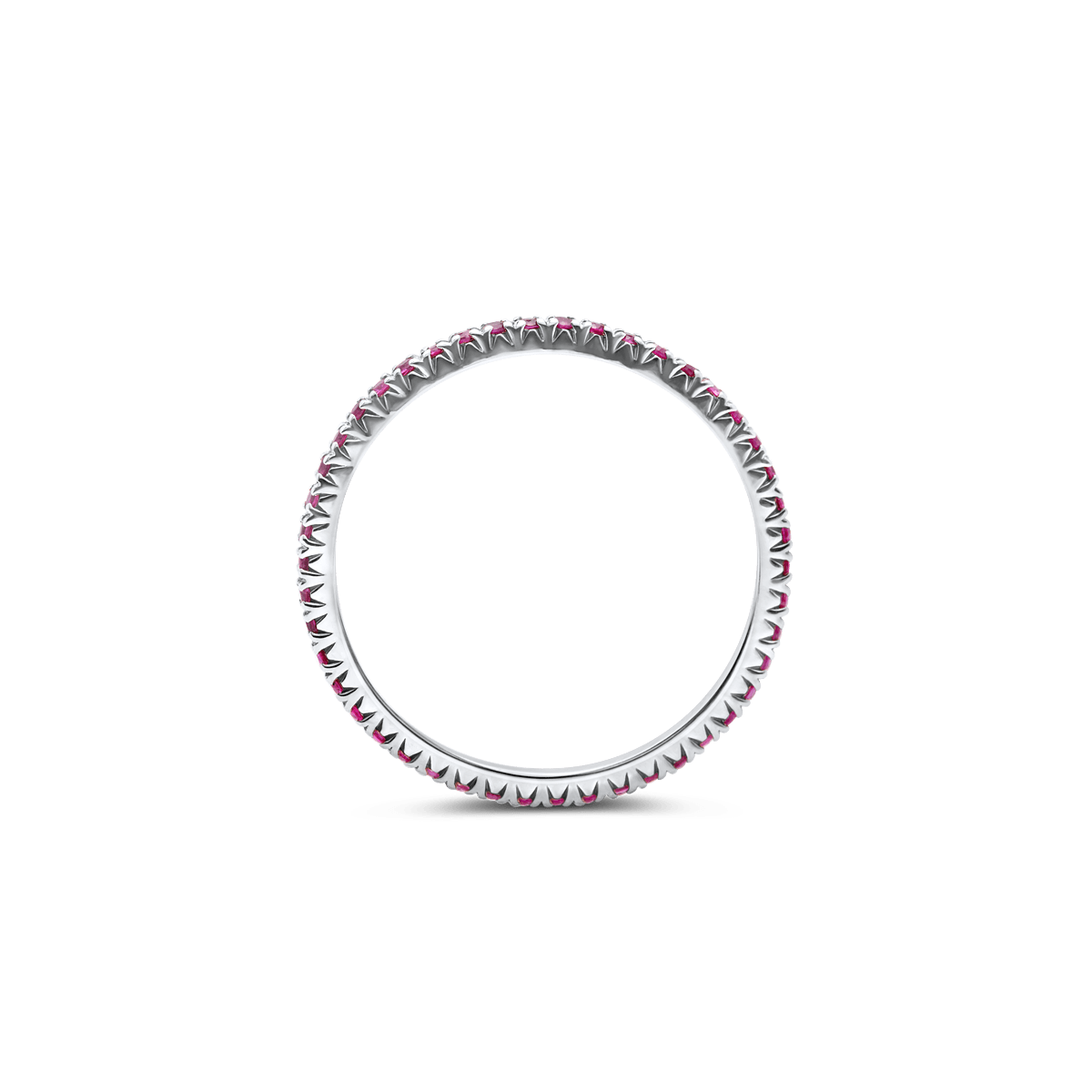 14K White Gold Ruby Eternity Ring