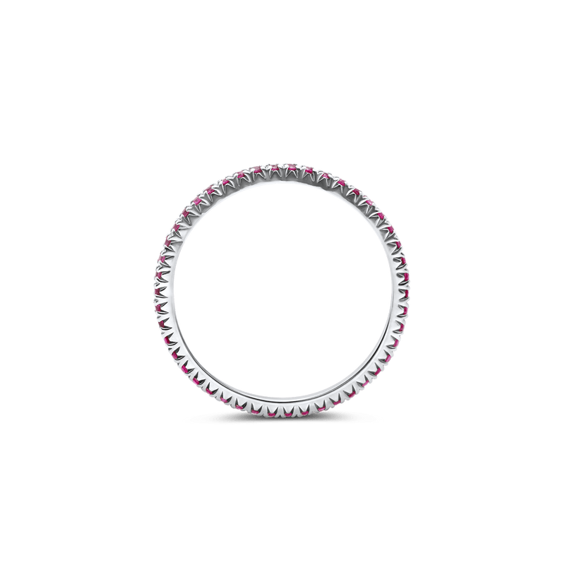 14K White Gold Ruby Eternity Ring