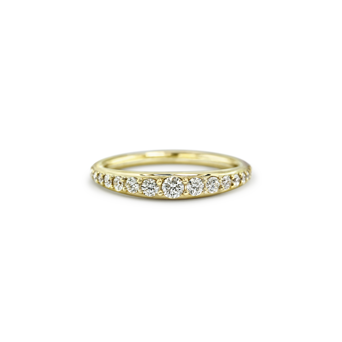 #color_14K Yellow Gold Bali Eternity Diamond Band
