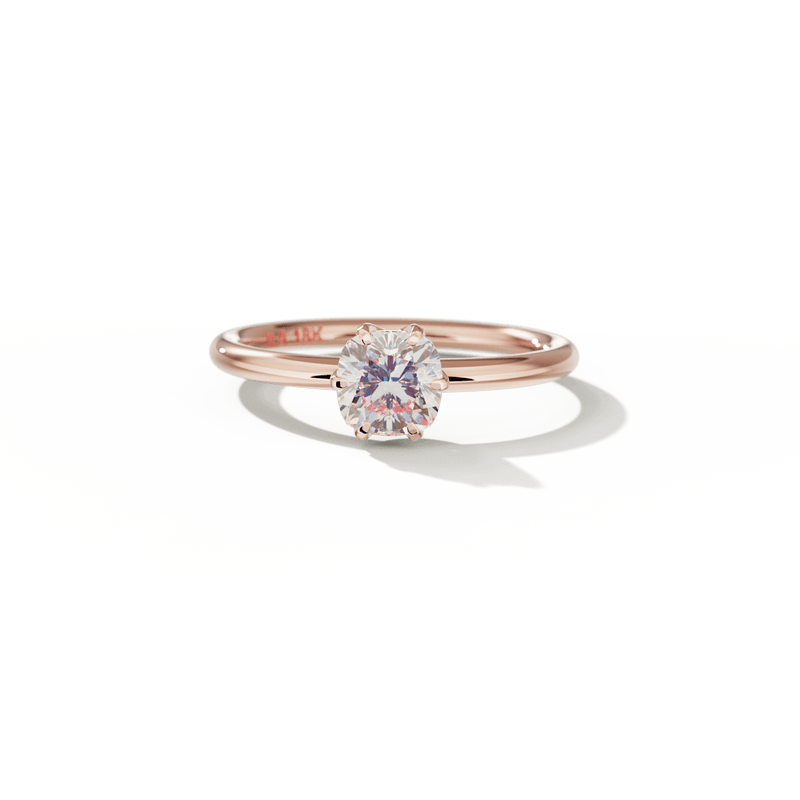 18K Rose Gold Chispa Cushion Engagement Ring