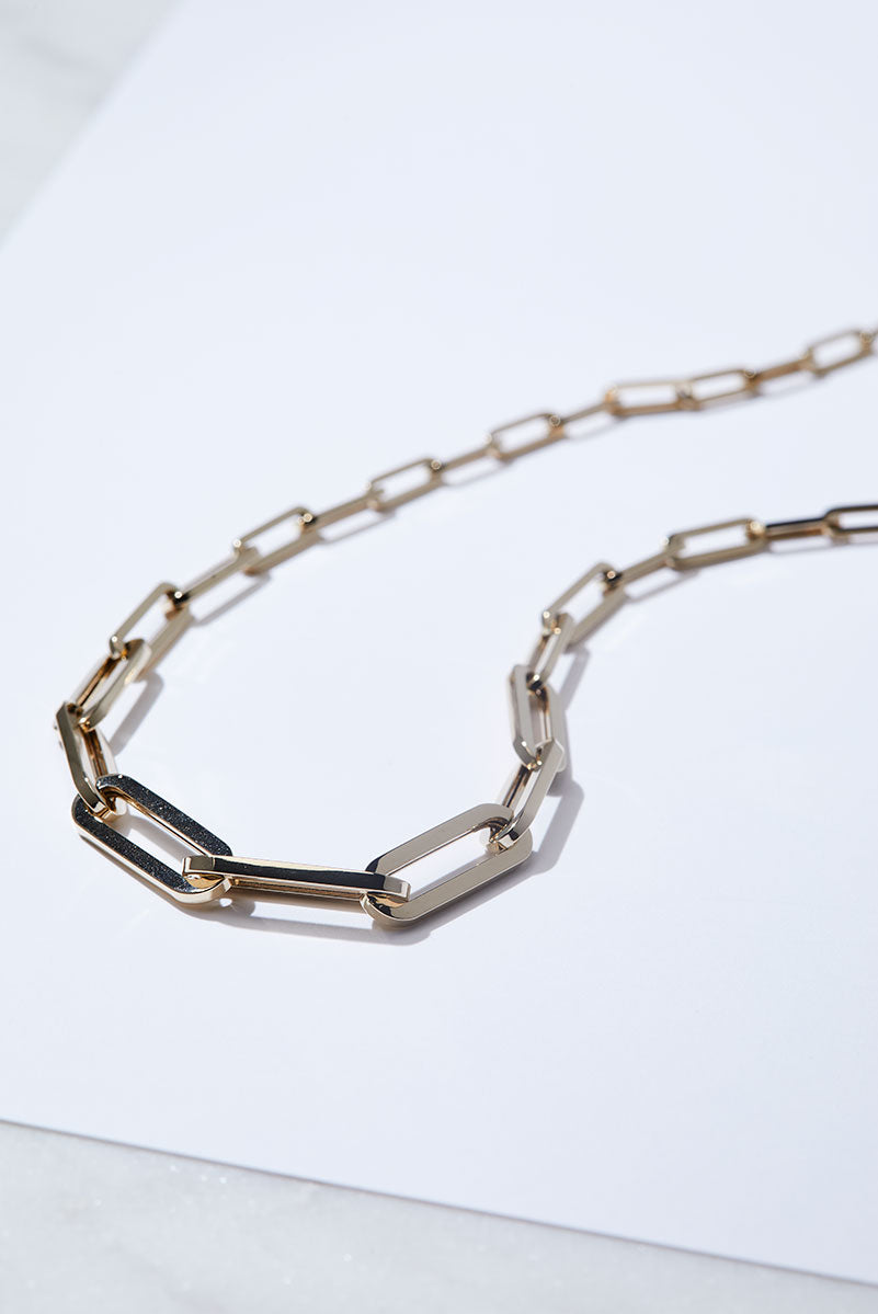 Graduating Gold Paperclip Chain