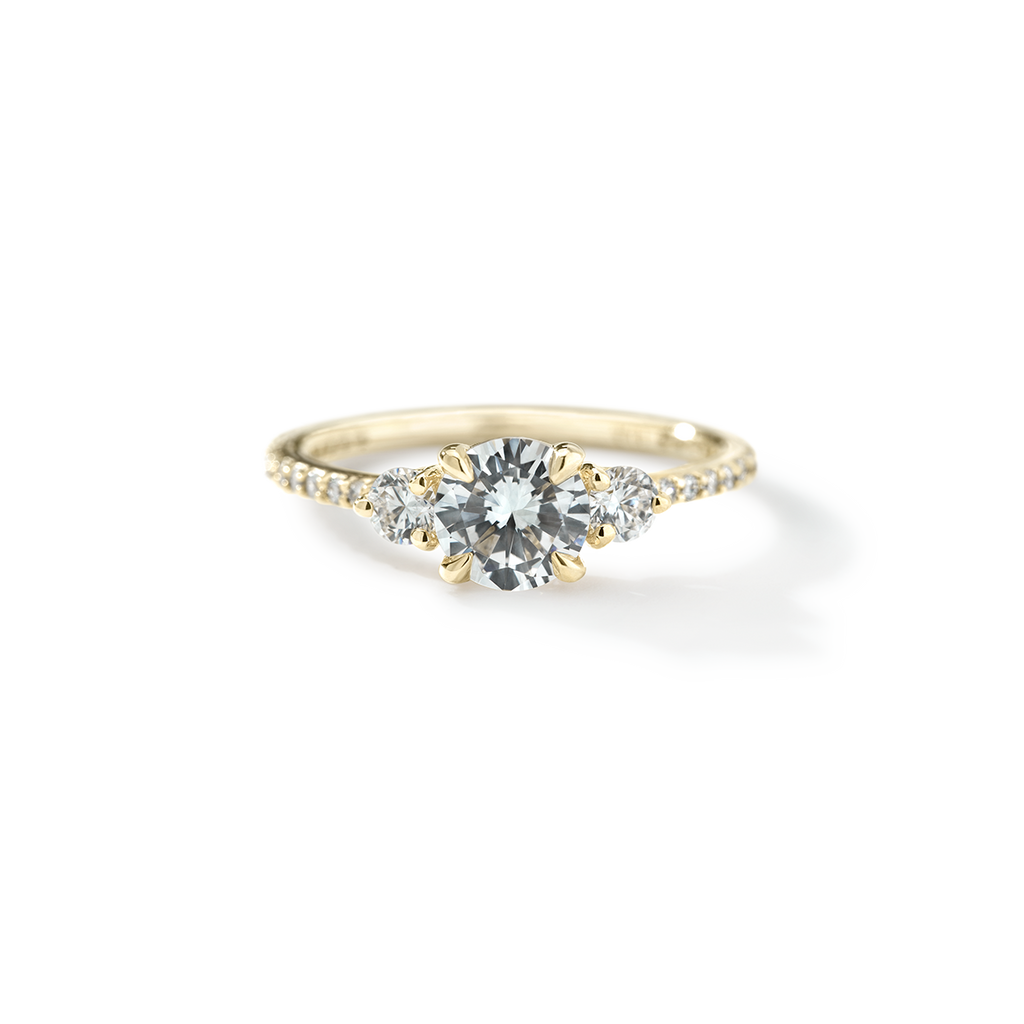 Delicate pave 2025 engagement ring