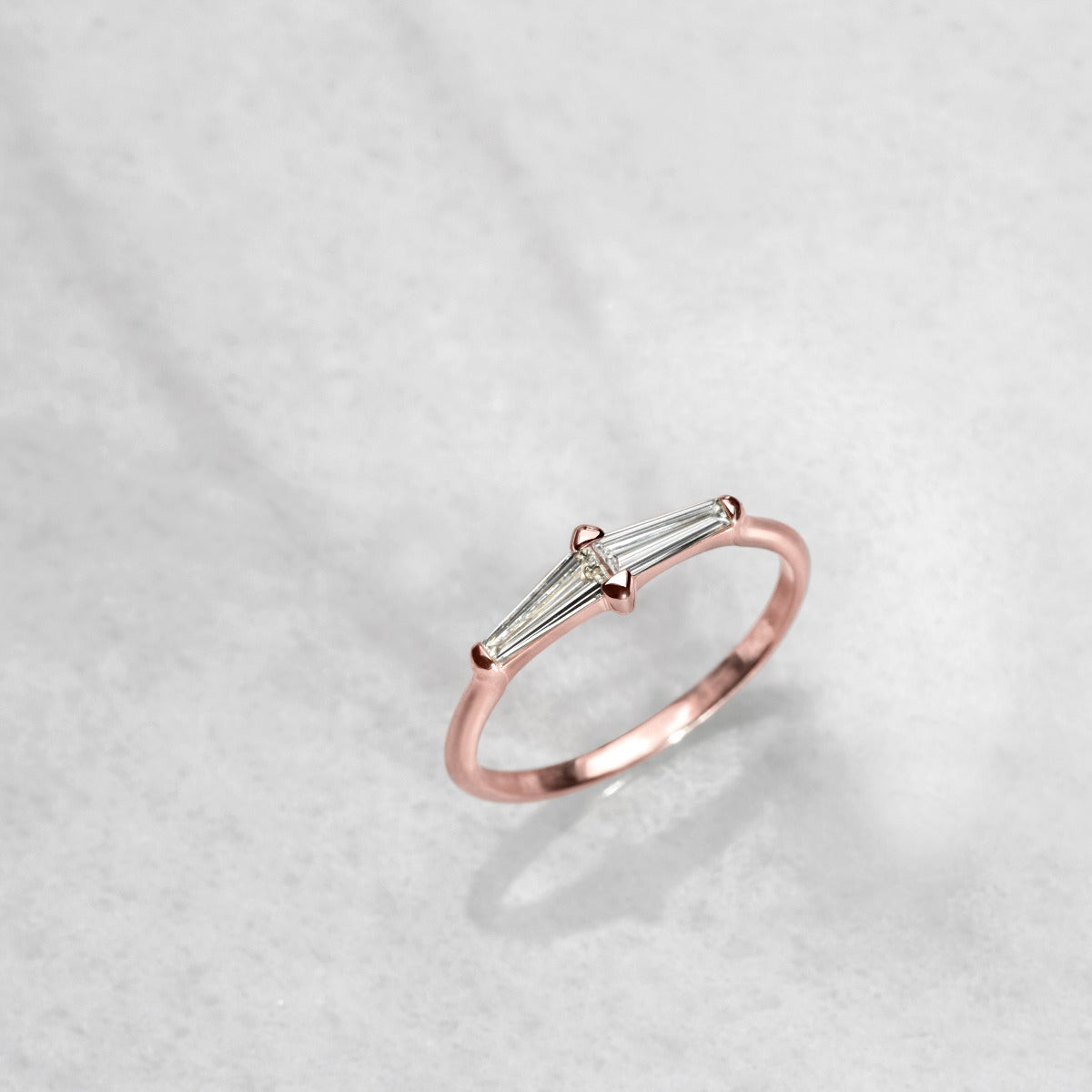 #color_14K Rose Gold Perryn Baguette Diamond Ring