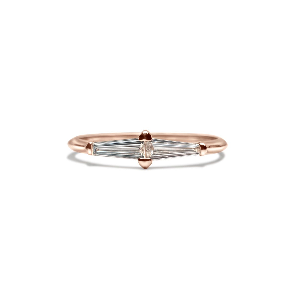 #color_14K Rose Gold Perryn Baguette Diamond Ring