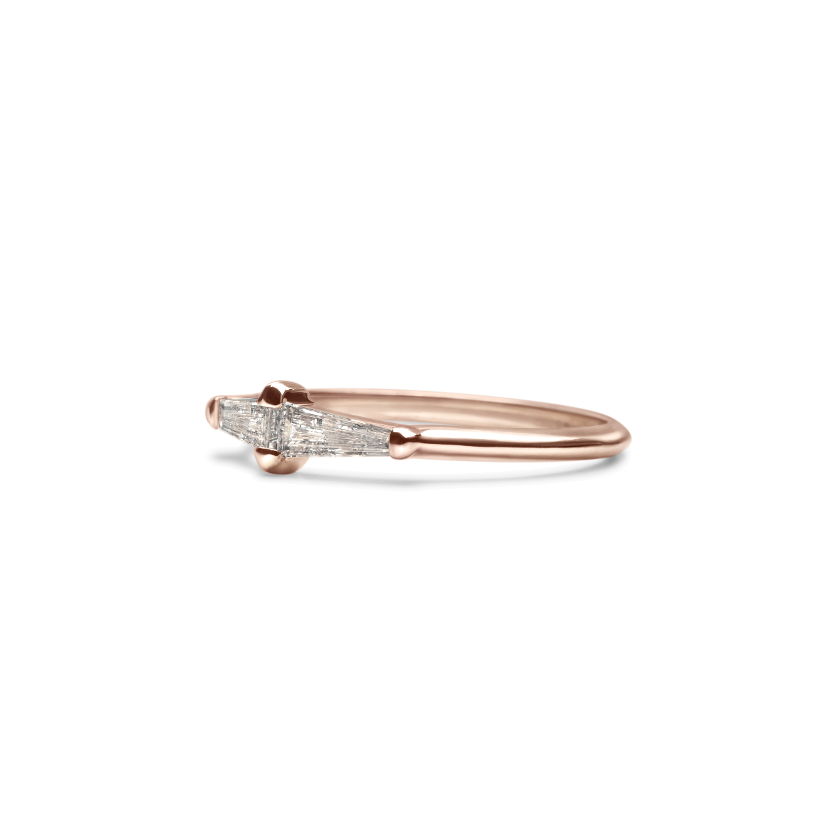 #color_14K Rose Gold Perryn Baguette Diamond Ring