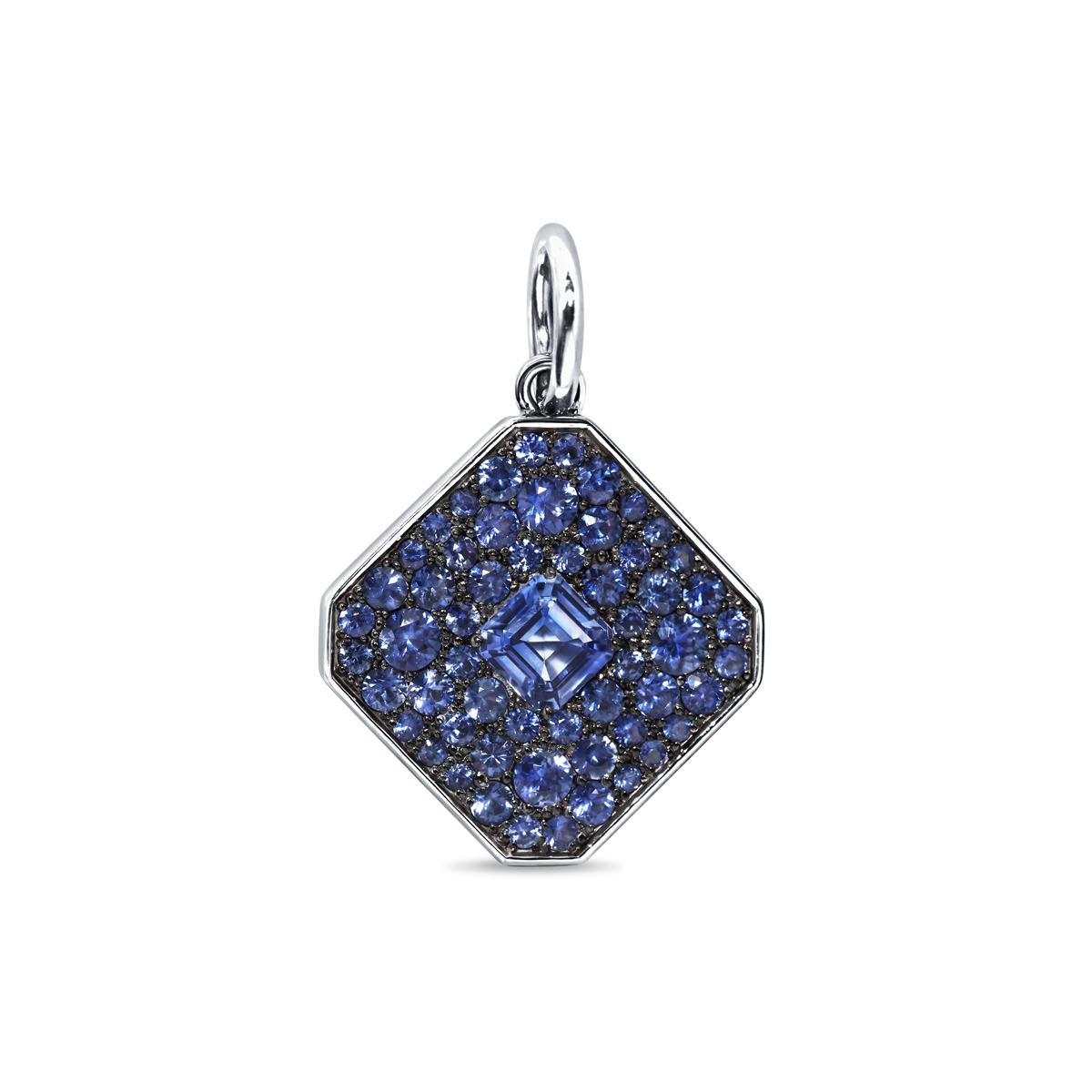 Prismatic Medallion in Blue Sapphire