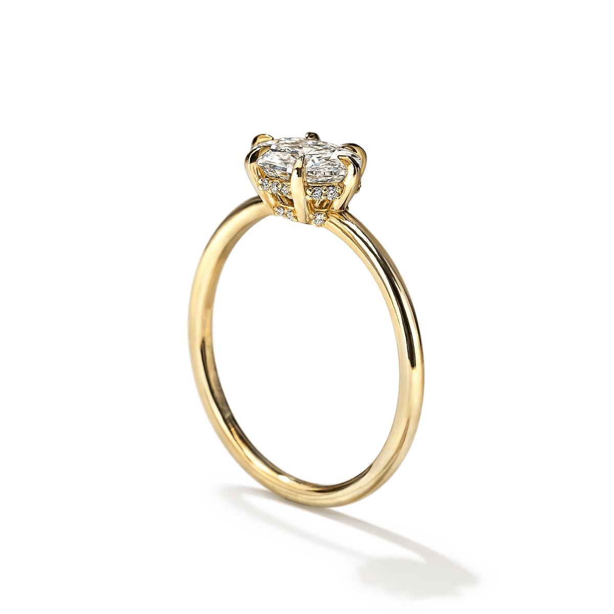 #color_18K Yellow Gold Oona Oval East West Hidden Halo Engagement Ring