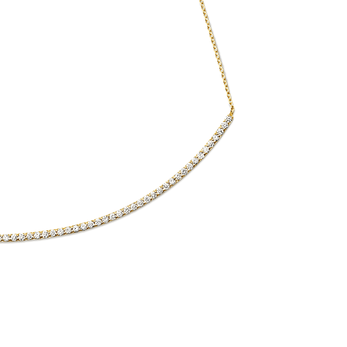 #color_14K Yellow Gold Selma diamond bar necklace