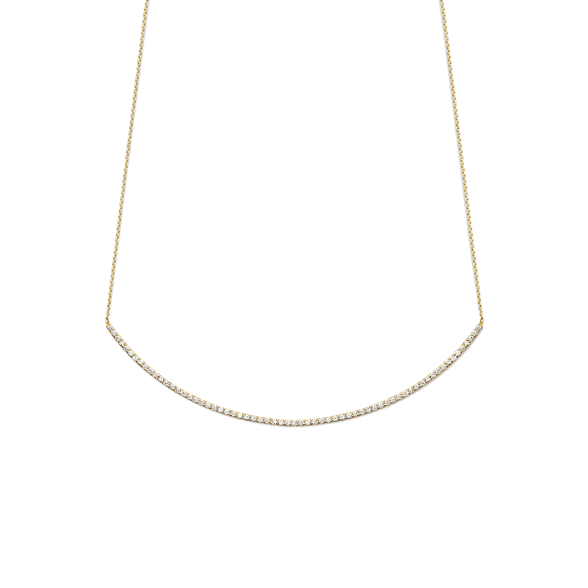 #color_14K Yellow Gold Selma diamond bar necklace
