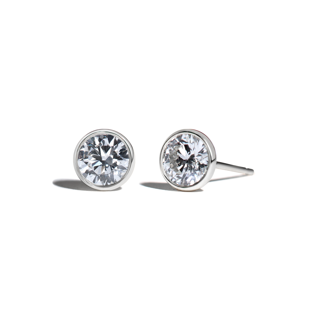 Bezel Diamond Studs
