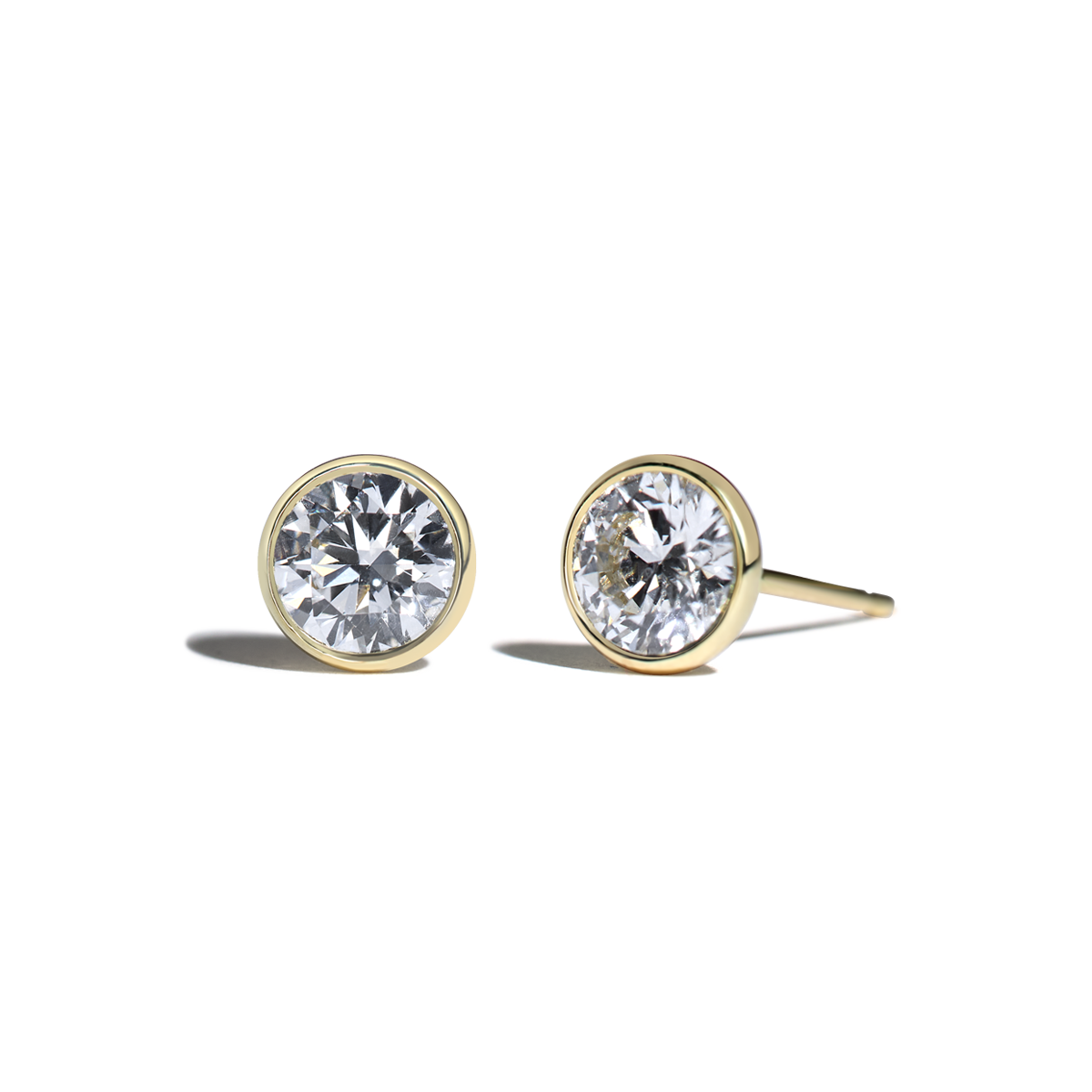Bezel Diamond Studs