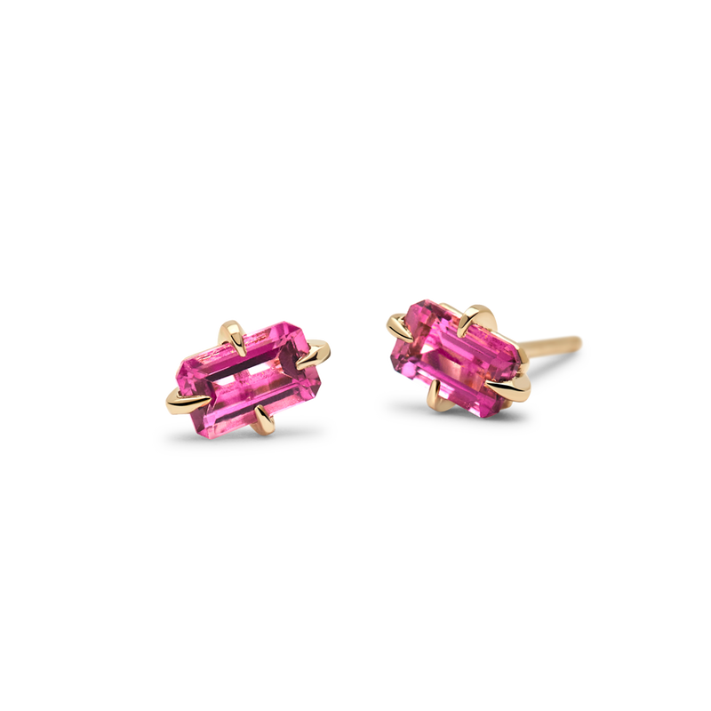 Faraday Pink Tourmaline Studs (pair)