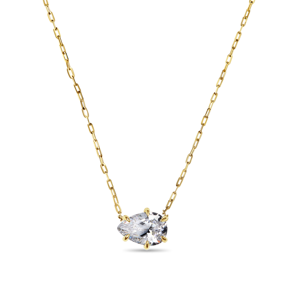 Designer 14K Yellow Gold Pear Shape Diamond Pendant