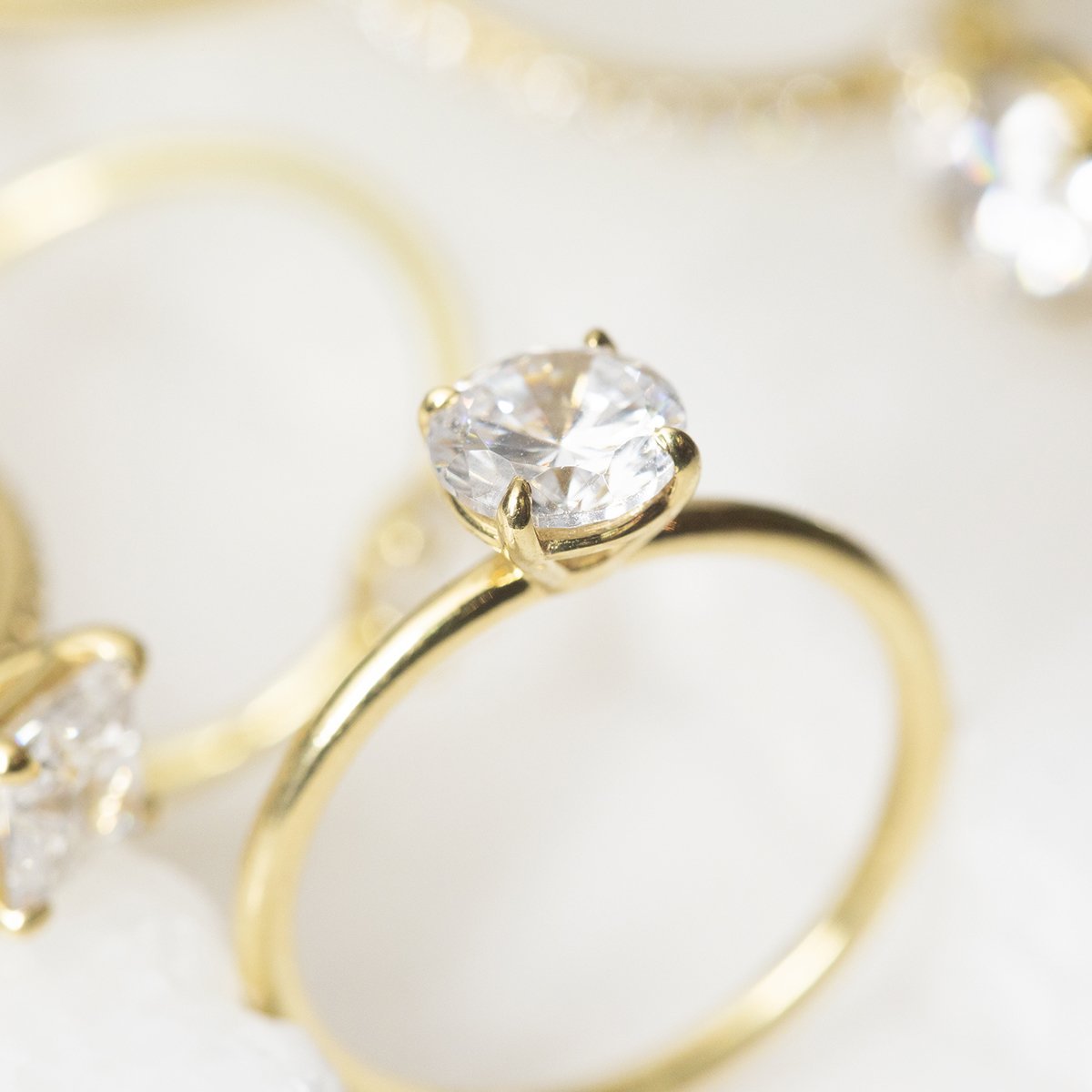Solitaire Diamond Engagement Ring