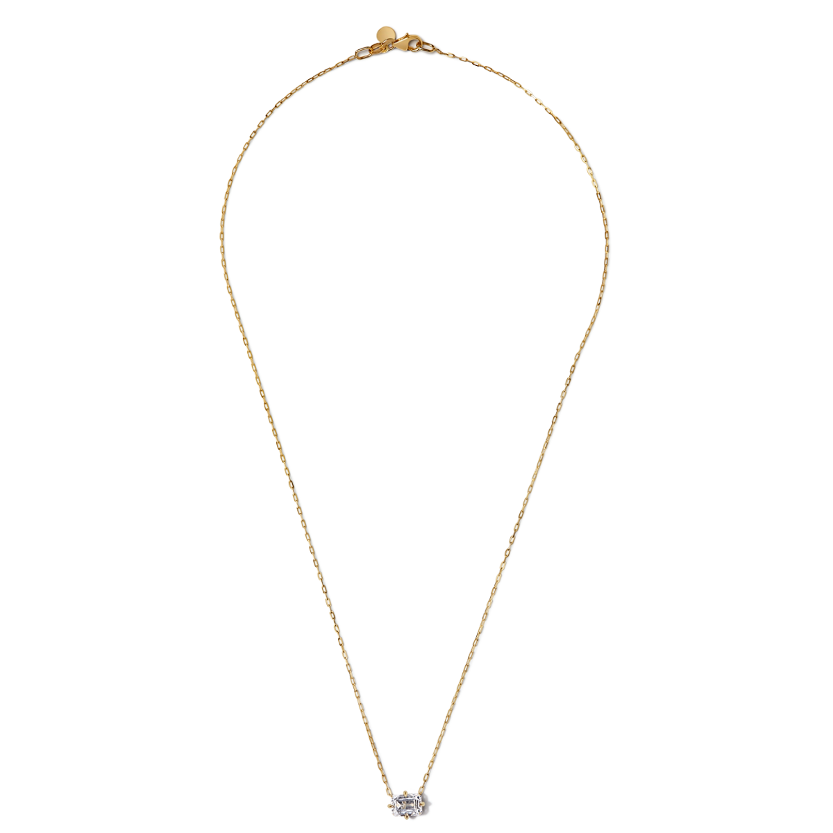 Emerald Cut Diamond Solitaire Pendant