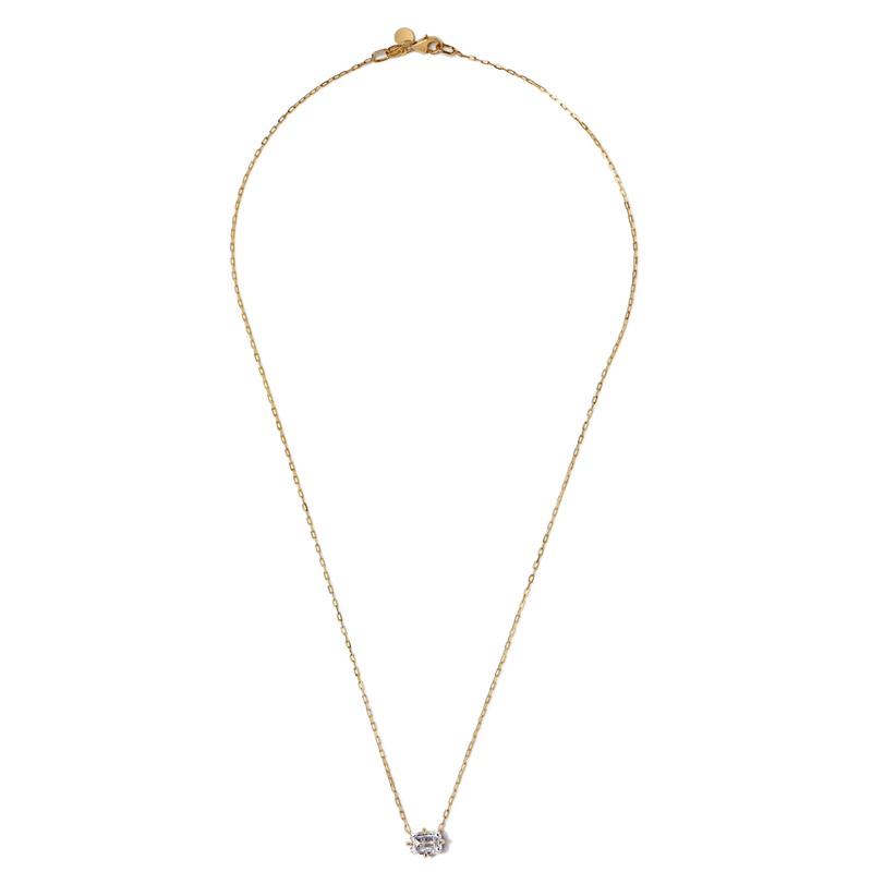 Designer 14K Gold Emerald Cut Diamond Pendant