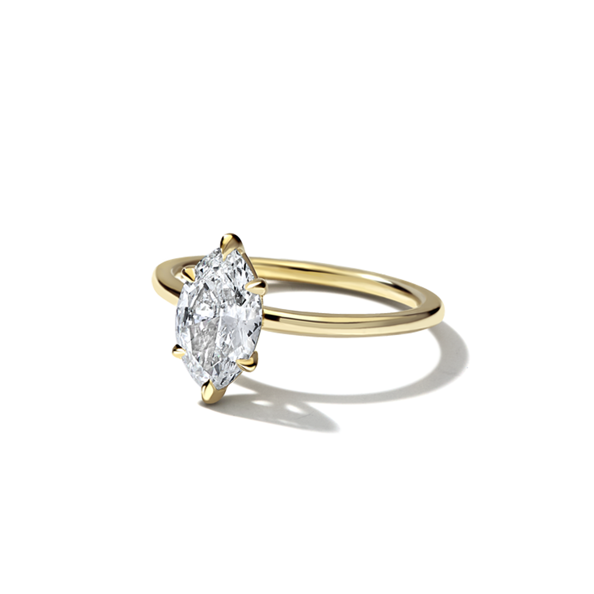 #color_18K Yellow Gold marquise Engagement Ring