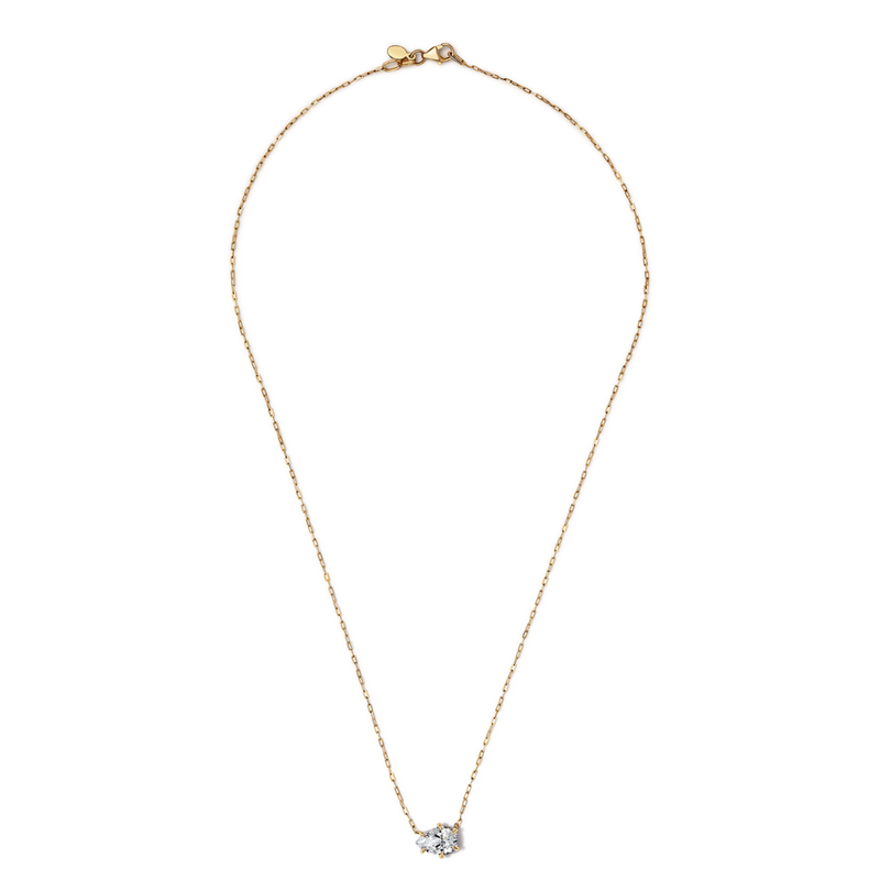 Designer 14K Gold Pear Shape Diamond Pendant