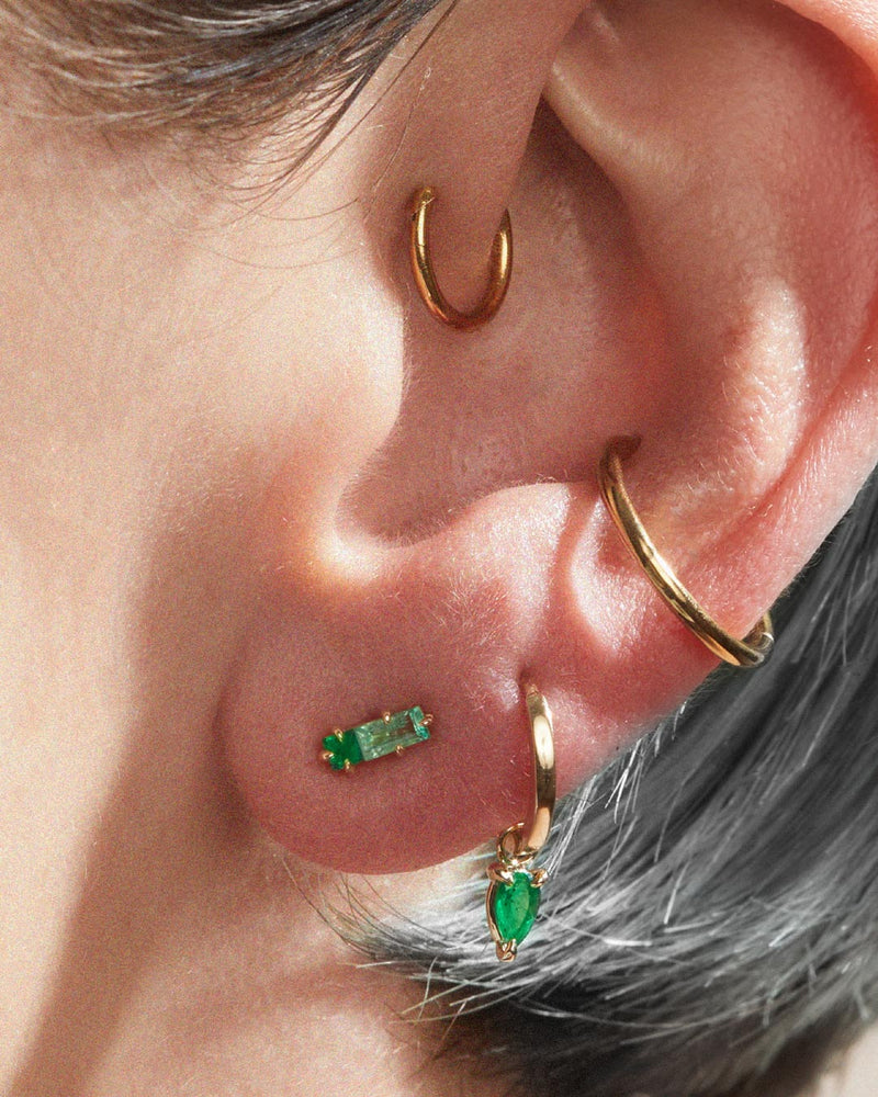 Double Trouble Emerald Studs