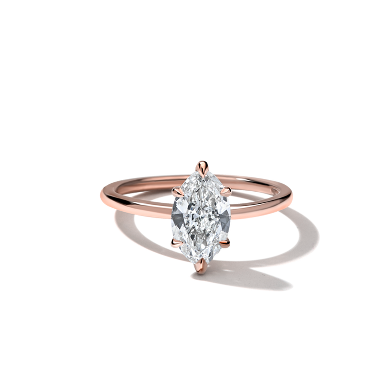 14k Rose Gold marquise Engagement Ring