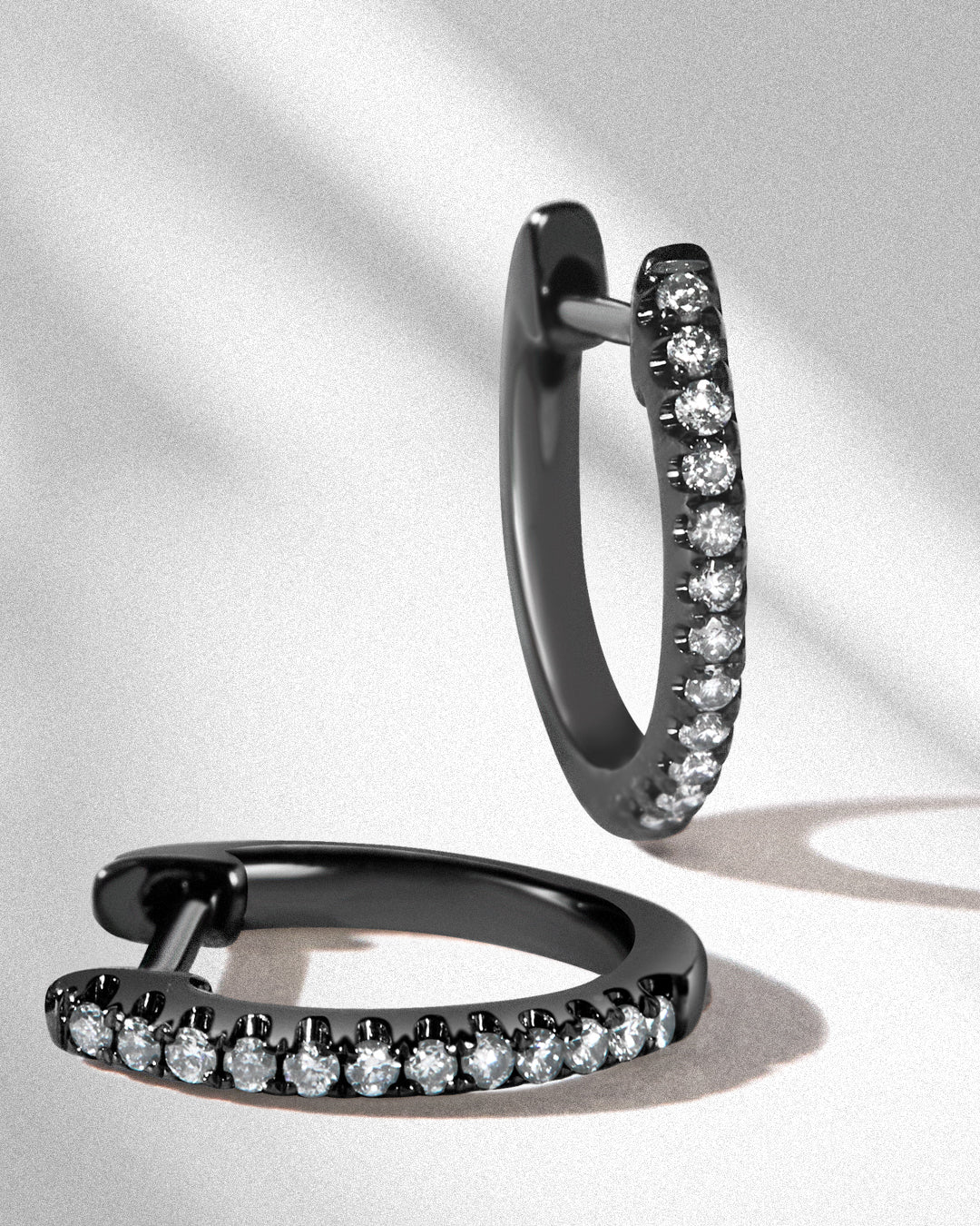 Pixie Hoop in Blackened Gold