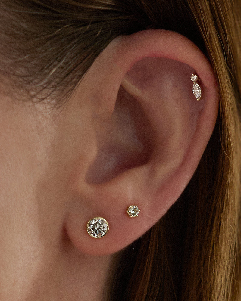 Bezel Diamond Studs