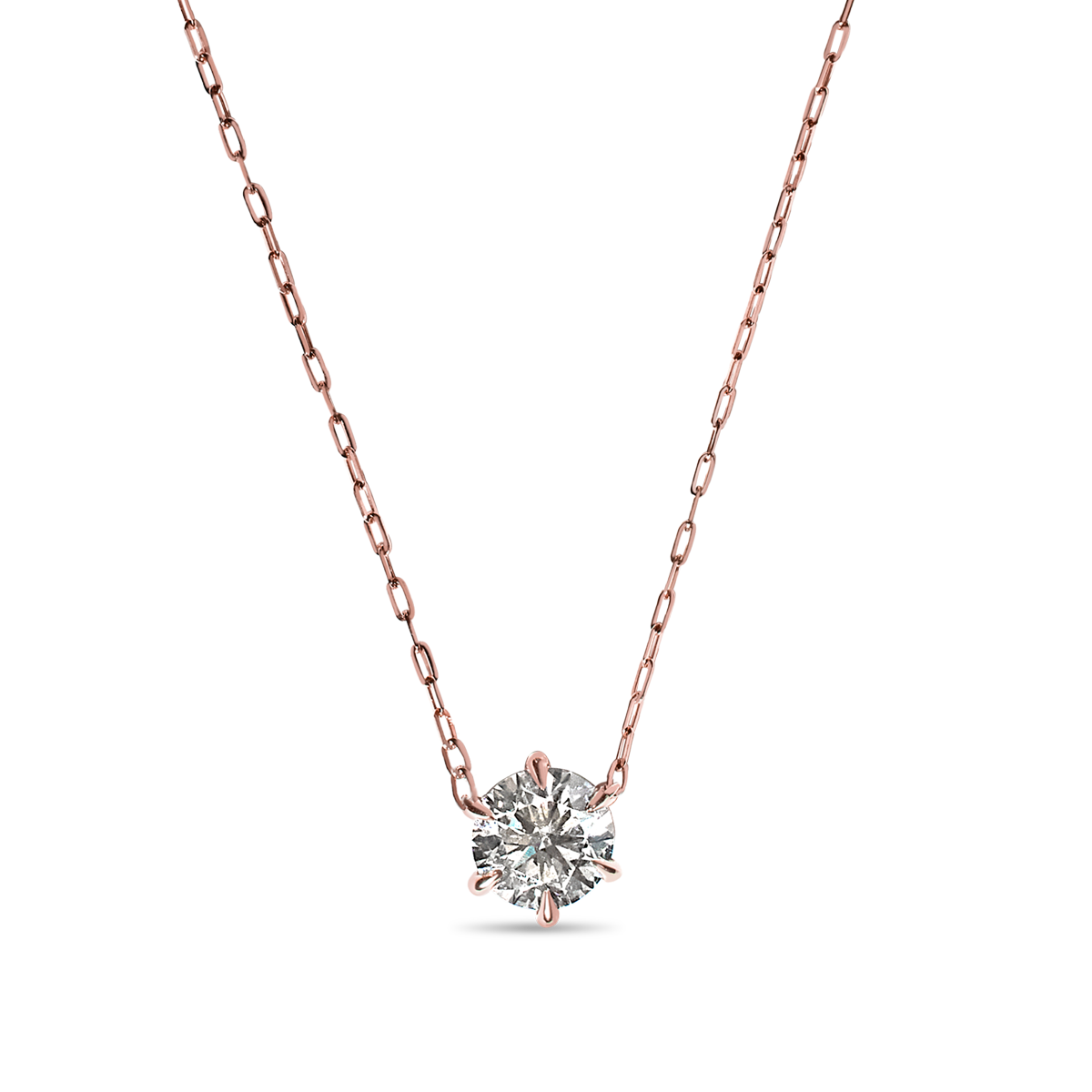 Round Diamond Solitaire Pendant