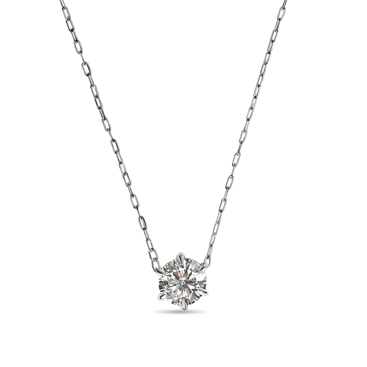 Round Diamond Solitaire Pendant