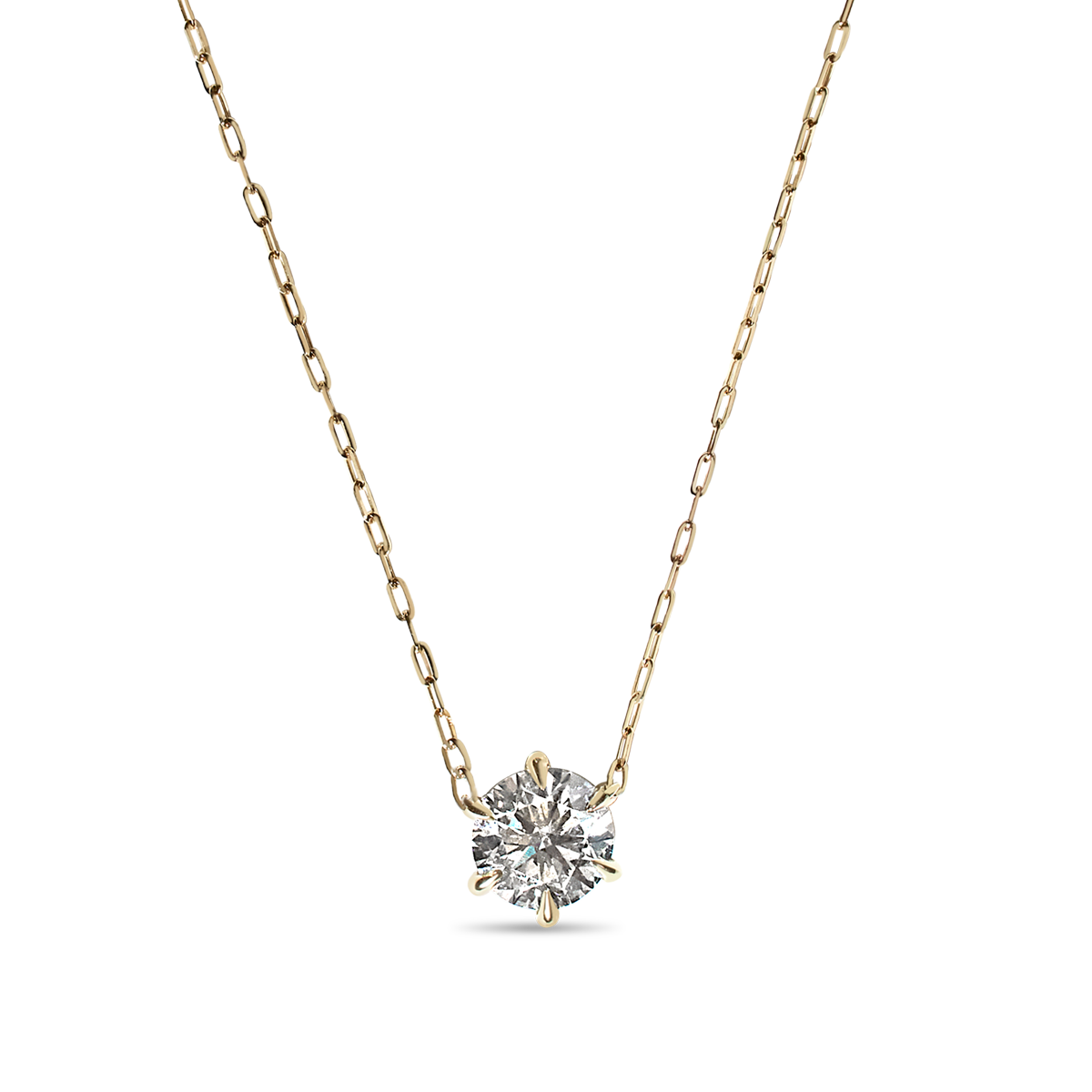 Round Diamond Solitaire Pendant