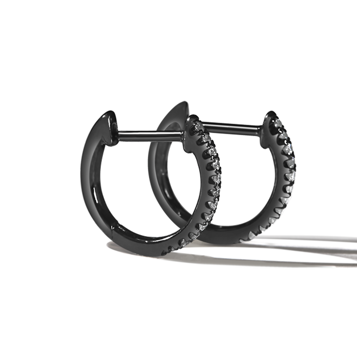 Pixie Hoop in Blackened Gold