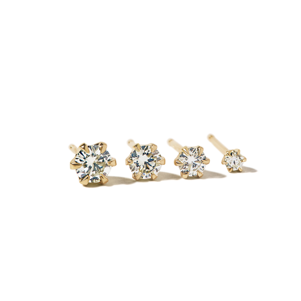 Natural Diamond Round Studs