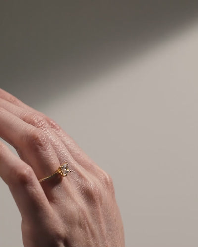 shape_princess solitaire pave princess diamond engagement ring 18K gold